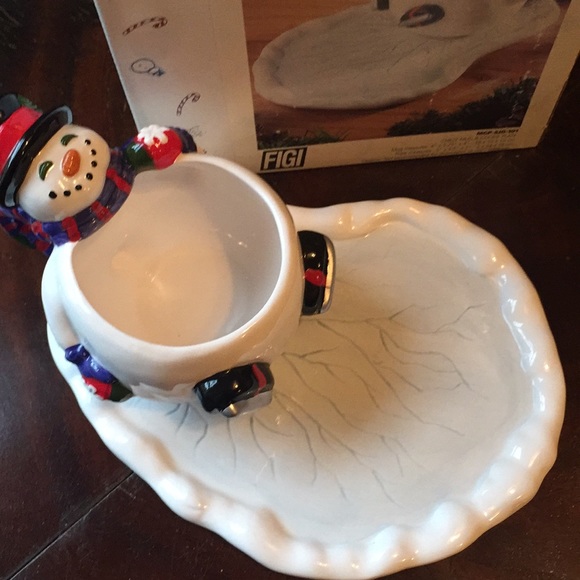 NIB Snowman ⛄️ Mug and Cookie 🍪 Plate - Picture 2 of 6